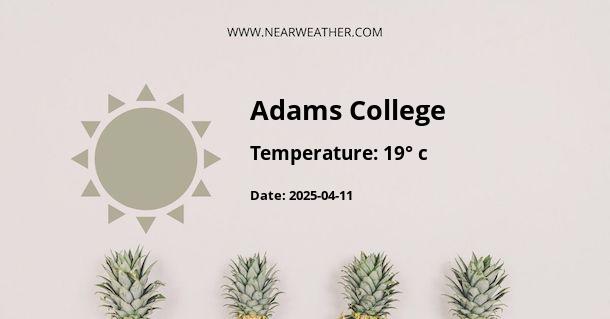 Weather in Adams College