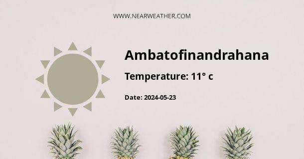 Weather in Ambatofinandrahana