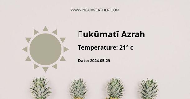 Weather in Ḩukūmatī Azrah