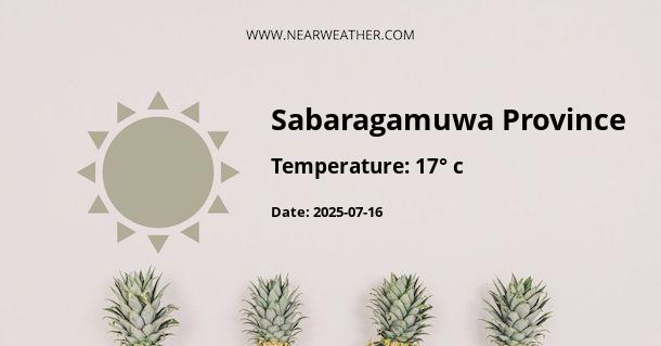 Weather in Sabaragamuwa Province