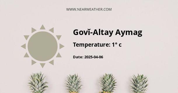 Weather in Govĭ-Altay Aymag