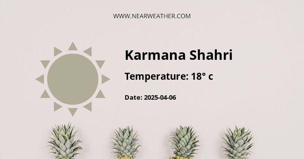 Weather in Karmana Shahri