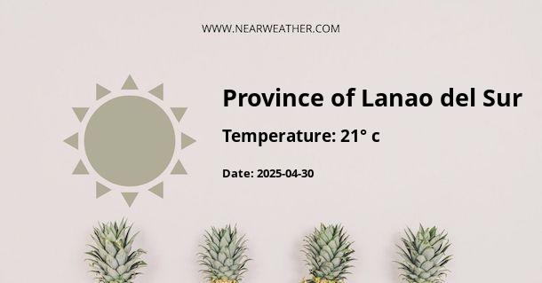 Weather in Province of Lanao del Sur