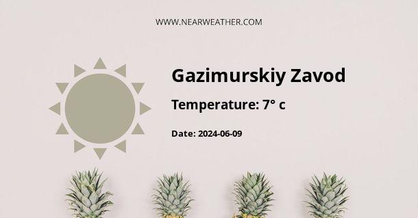 Weather in Gazimurskiy Zavod