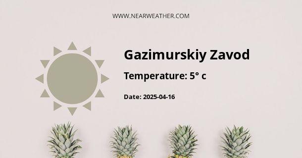 Weather in Gazimurskiy Zavod