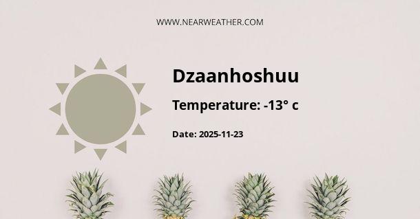 Weather in Dzaanhoshuu