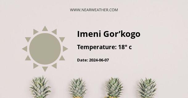 Weather in Imeni Gor’kogo