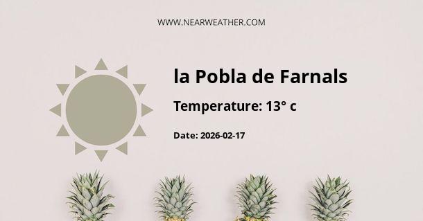 Weather in la Pobla de Farnals