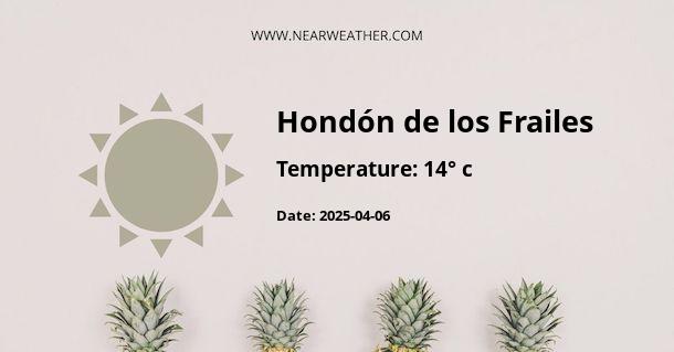 Weather in Hondón de los Frailes