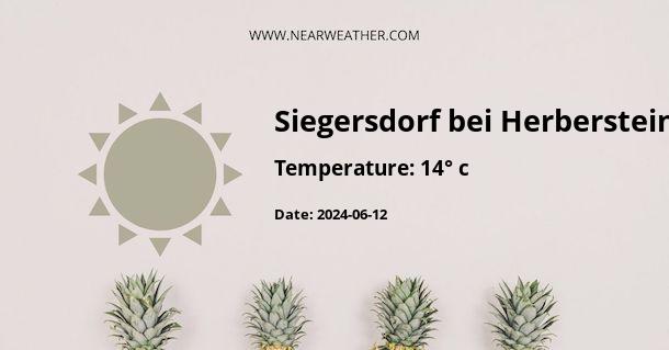 Weather in Siegersdorf bei Herberstein