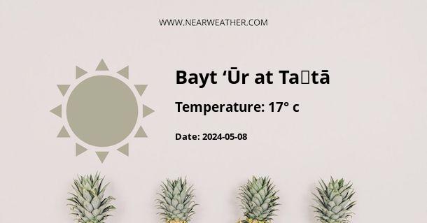 Weather in Bayt ‘Ūr at Taḩtā