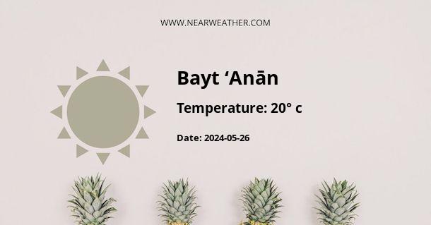 Weather in Bayt ‘Anān