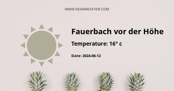 Weather in Fauerbach vor der Höhe