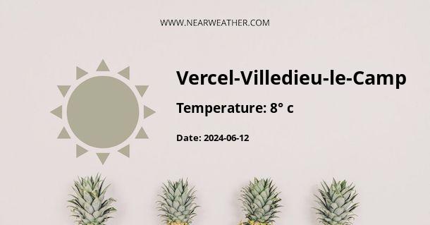 Weather in Vercel-Villedieu-le-Camp