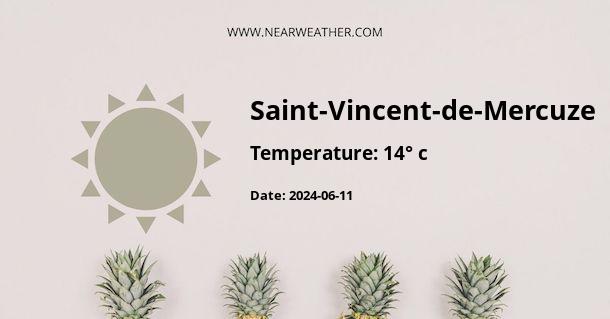 Weather in Saint-Vincent-de-Mercuze
