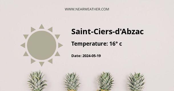 Weather in Saint-Ciers-d'Abzac