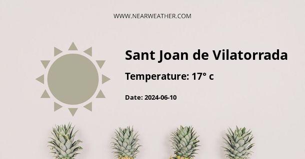 Weather in Sant Joan de Vilatorrada