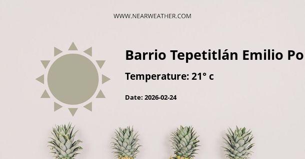 Weather in Barrio Tepetitlán Emilio Portes Gil