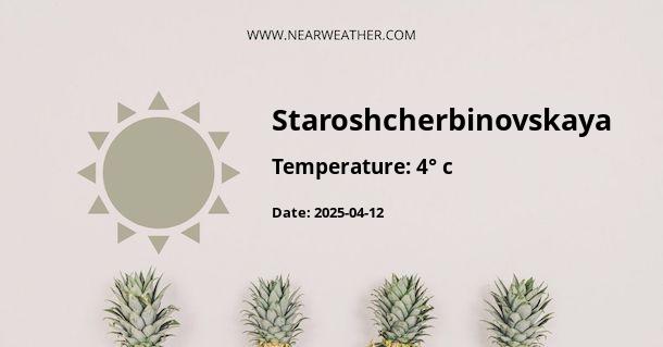 Weather in Staroshcherbinovskaya