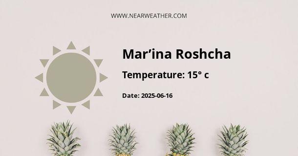 Weather in Mar’ina Roshcha