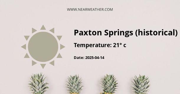 Weather in Paxton Springs (historical)