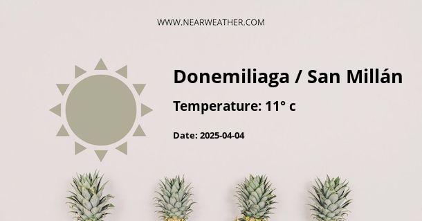 Weather in Donemiliaga / San Millán