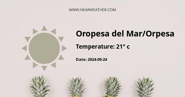 Weather in Oropesa del Mar/Orpesa