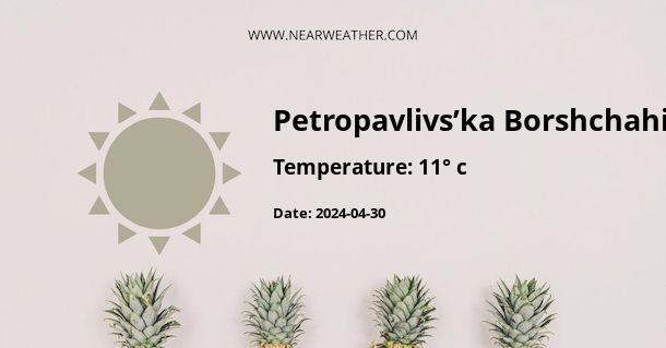 Weather in Petropavlivs’ka Borshchahivka