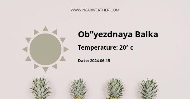 Weather in Ob”yezdnaya Balka