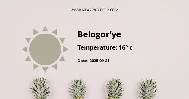 Weather in Belogor’ye